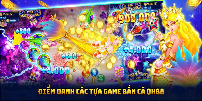 Điểm danh các tựa game bắn cá QH88 đình đám